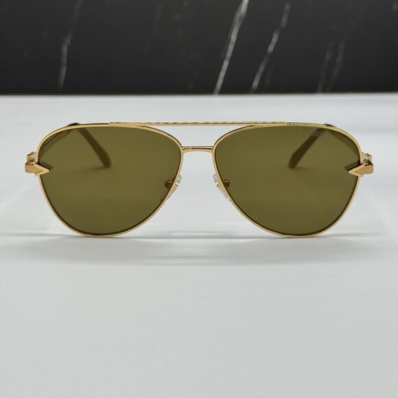 NEW VERSACE VE2283 1002/7I GOLD AVIATOR SUNGLASSES VERSACE VE2283 10027I - Picture 1 of 11